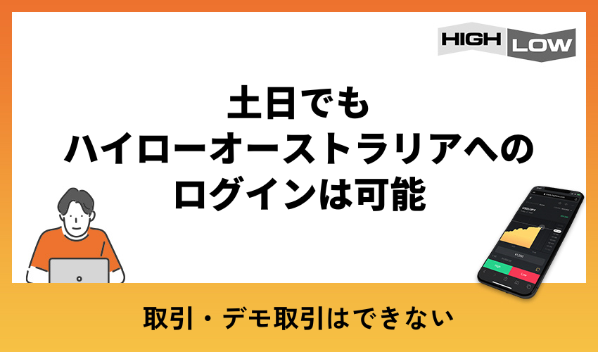 土日でもハイローオーストラリアへのログインは可能